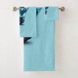 Lightbulb Iceberg - Polar Bear in a Lightbulb バスタオルセット