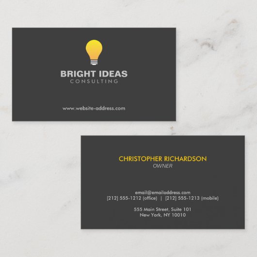 LIGHTBULB LOGO No. 3名刺 名刺 (正面/裏面)