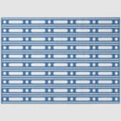 Lighter Blue Bone Inlay Dots Border Decoupage 薄葉紙 (正面)