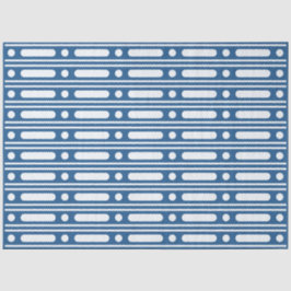 Lighter Blue Bone Inlay Dots Border Decoupage 薄葉紙