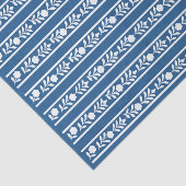 Lighter Blue Bone Inlay Floral Border Decoupage 薄葉紙 (詳細)