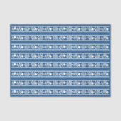 Lighter Blue Bone Inlay Floral Border Decoupage 薄葉紙 (正面)