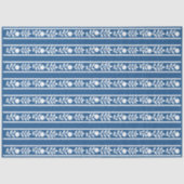 Lighter Blue Bone Inlay Floral Border Decoupage 薄葉紙 (正面)