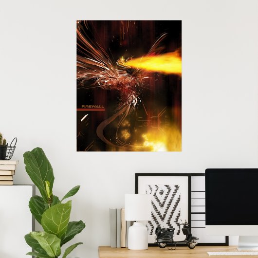 Lightformによるファイアウォール ポスター (ホームオフィス)