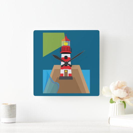 Lighthouse スクエア壁時計 (ホーム)