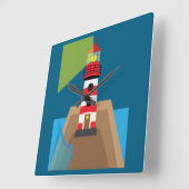 Lighthouse スクエア壁時計 (傾斜)