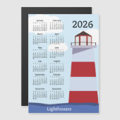 Lighthouse 2026 Calendar Magnetic Card (正面/裏面)