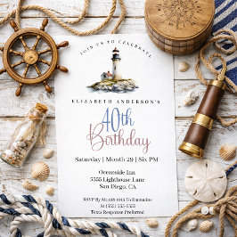 Lighthouse 40th Birthday 招待状