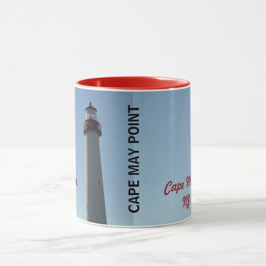 Lighthouse at Cape May Point, NJ マグカップ (中央)