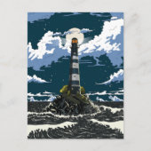 Lighthouse At Night シーズンポストカード (正面)