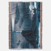 Lighthouse blue blanket スローブランケット (正面縦)