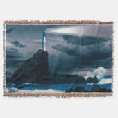 Lighthouse blue blanket スローブランケット (正面)