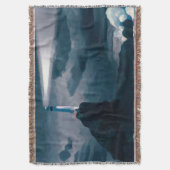 Lighthouse blue blanket スローブランケット (正面縦)