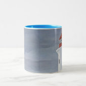 Lighthouse blue iphone ツートーンマグカップ (中央)