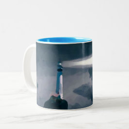 Lighthouse blue mug ツートーンマグカップ