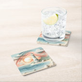 Lighthouse By The Sea スクエアペーパーコースター (インサイチュ)