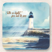 Lighthouse Christian Scripture Mattew Be a Light コースター (正面)