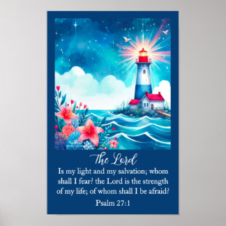 Lighthouse Christian Wall Art Poster ポスター