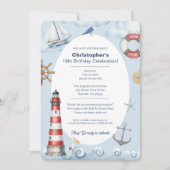 Lighthouse Coastal Birthday Celebration 招待状 (正面)