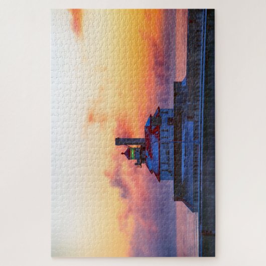 Lighthouse Duluth Minnesota with Sea Smoke ジグソーパズル (縦)