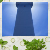 Lighthouse Effect - Blue Kitchen Towel キッチンタオル (折り畳み)