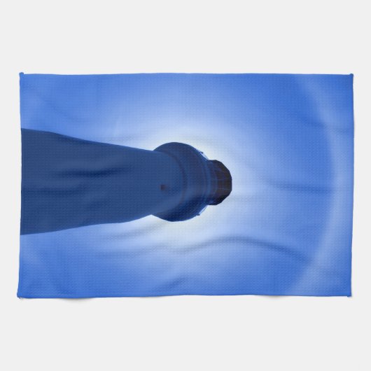 Lighthouse Effect - Blue Kitchen Towel キッチンタオル (横)