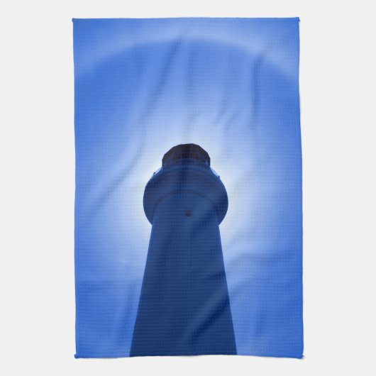 Lighthouse Effect - Blue Kitchen Towel キッチンタオル (縦)
