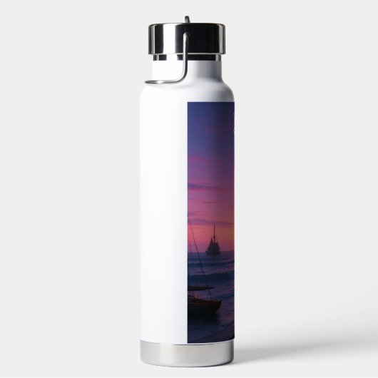 Lighthouse in Colorful Sunset - ウォーターボトル (右面)