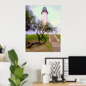 lighthouse in Port Isabel, Tx. ポスター (ホームオフィス)
