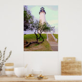 lighthouse in Port Isabel, Tx. ポスター (キッチン)