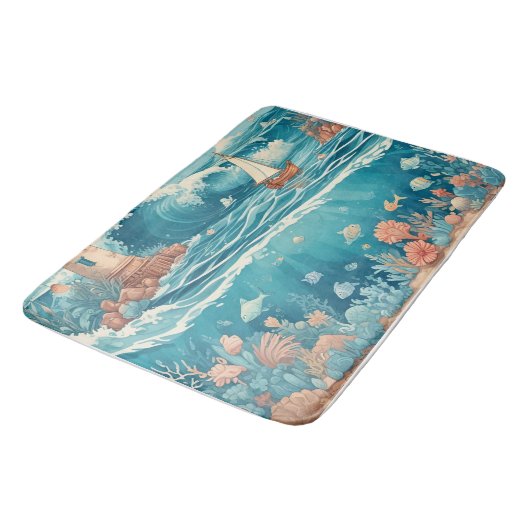 Lighthouse & Ocean Dreamscape  バスマット (アングル)