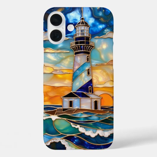 Lighthouse Ocean Phone Case Coastal Sunset Case-Mate iPhoneケース (裏面)
