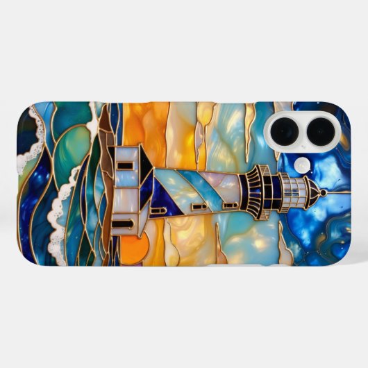 Lighthouse Ocean Phone Case Coastal Sunset Case-Mate iPhoneケース (裏面 (横))