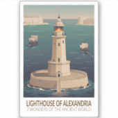 Lighthouse of Alexandria 7 Wonders of the World シール (正面)