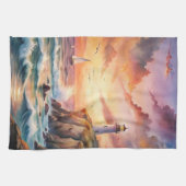 Lighthouse on a Cliff キッチンタオル (横)