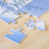 Lighthouse Pier Biplane Blue Waves  ジグソーパズル (側面)