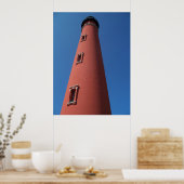 Lighthouse Ponce Inlet Daytona Beach Florida Photo ポスター (キッチン)