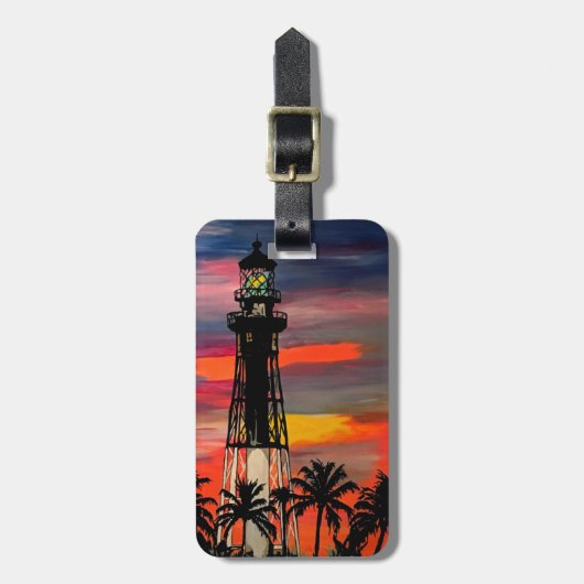 「Lighthouse Pop!」の絵が描かれた ラゲッジタグ (正面縦)