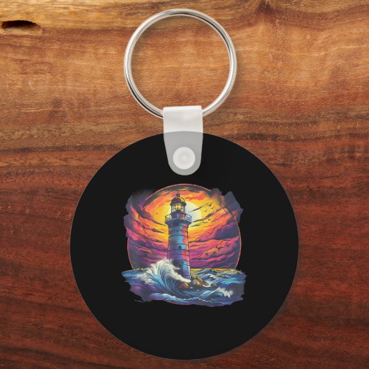 Lighthouse Sailing Sea Beach Boating Seaside House キーホルダー (正面)
