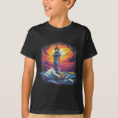 Lighthouse Sailing Sea Beach Boating Seaside House Tシャツ (正面)