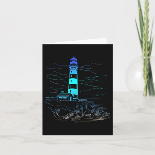 Lighthouse Seaside House Sailing Sea Beach Life Bo カード (正面)