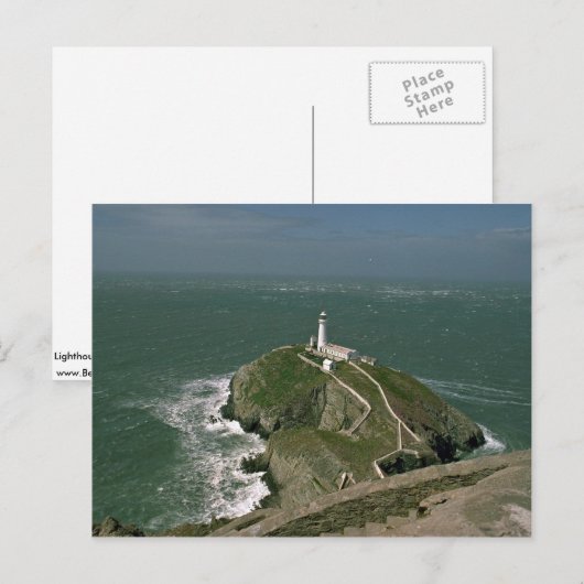 Lighthouse, South Stack, Anglessy，ウェールズ北部 ポストカード (正面/裏面)