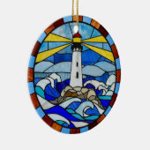 Lighthouse Stained Glass Design セラミックオーナメント (右)
