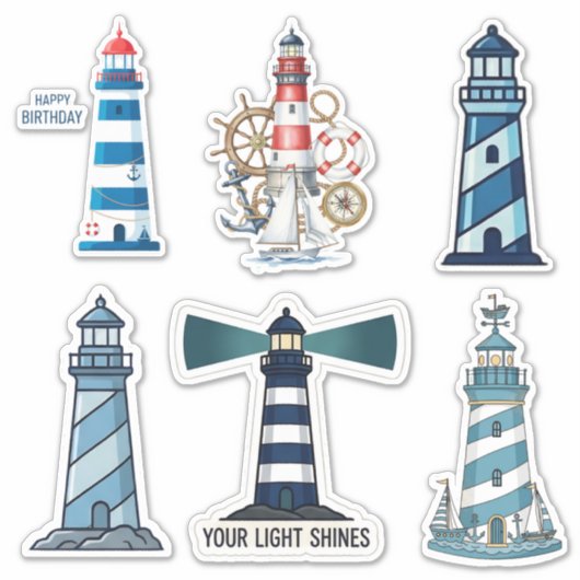 Lighthouse Sticker Sheet Collection シール (正面)