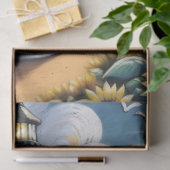 Lighthouse Sunflowers Nautical Decoupage  薄葉紙 (ギフト)