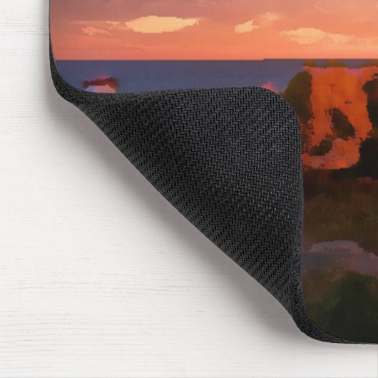 lighthouse sunrise mousepad マウスパッド (コーナー)