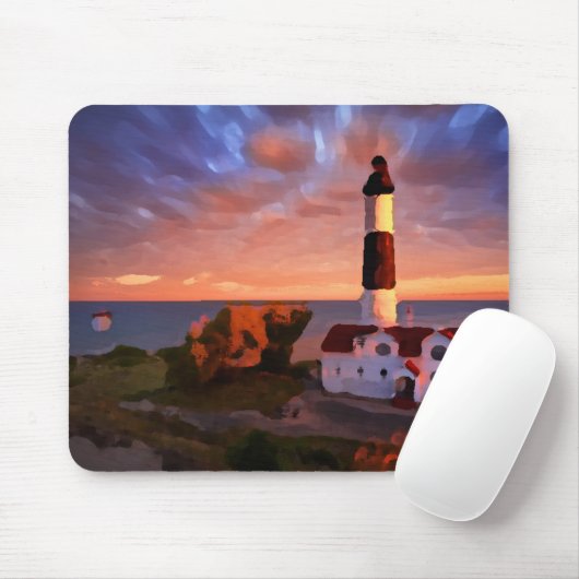 lighthouse sunrise mousepad マウスパッド (マウス)