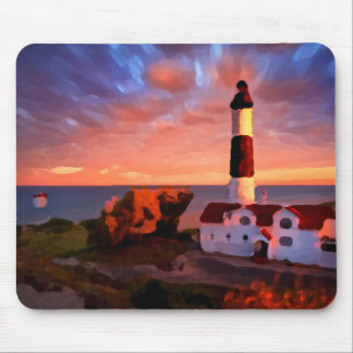 lighthouse sunrise mousepad マウスパッド