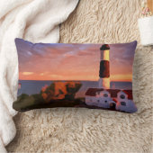 lighthouse sunrise trow pillow ランバークッション (ブランケット)