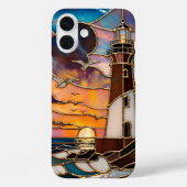 Lighthouse Sunset Phone Case Coastal Ocean Case-Mate iPhoneケース (裏面)